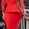 Elegant Bodycon Ruffle - Image 2