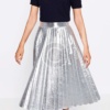 Silver Midi Skirt - Image 2